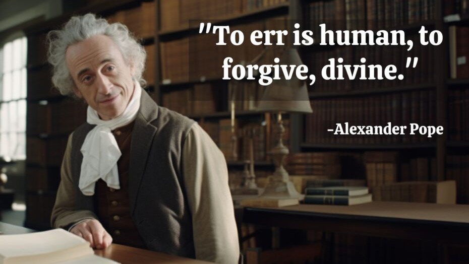 Alexander Pope Quote To Err Is Human To Forgive Devine