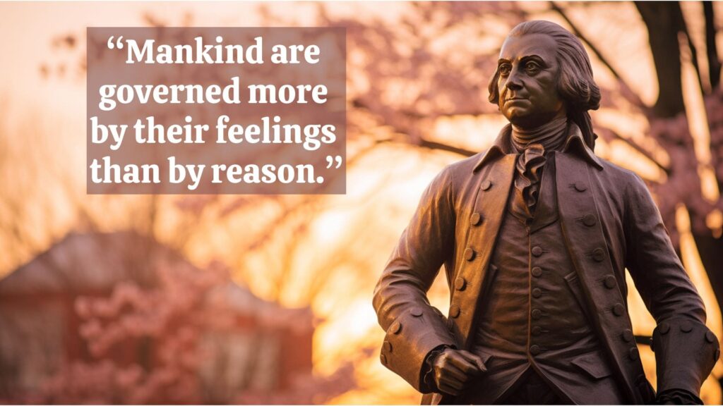 “Mankind are 
governed more 
by their feelings 
than by reason.”