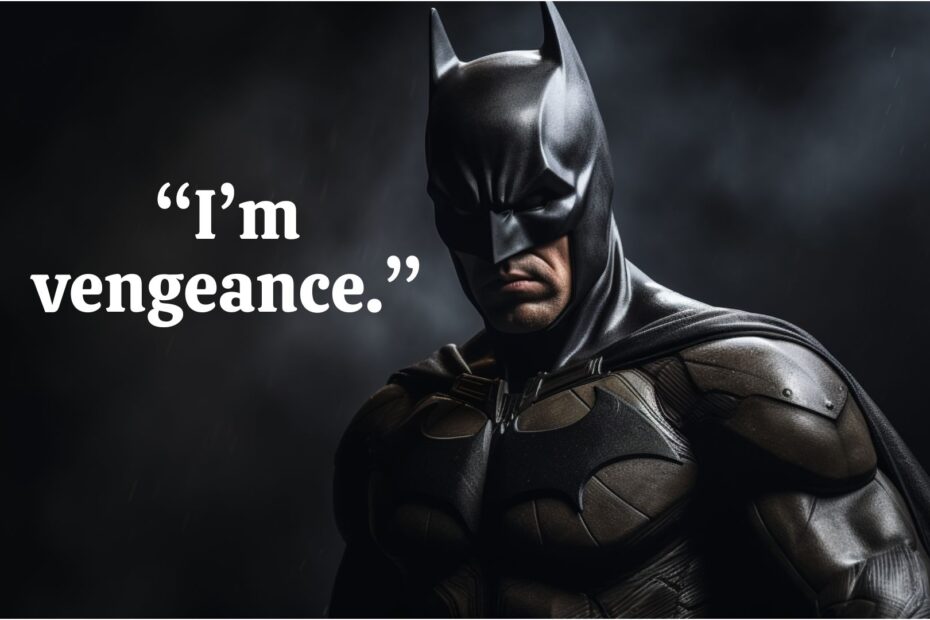 Batman Quote I'm Vengeance