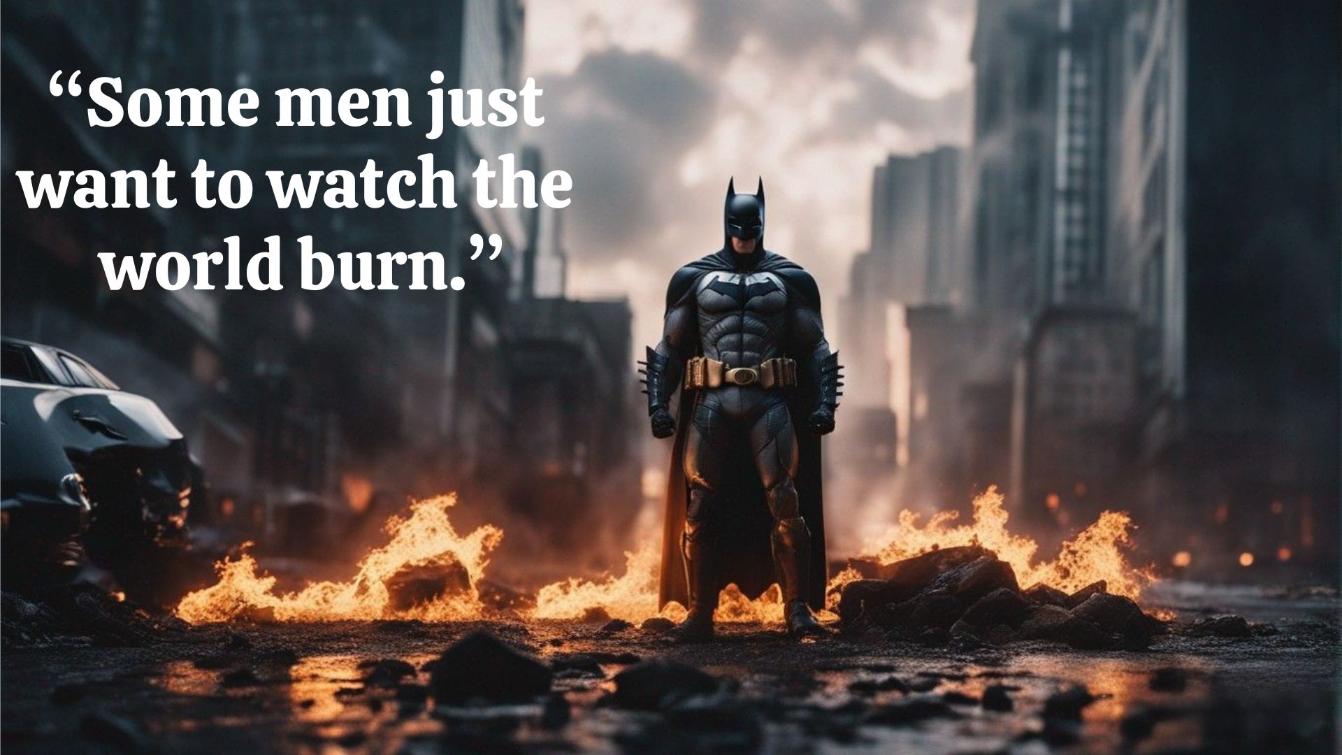 Batman Quote - Some men just want to watch the world burn.