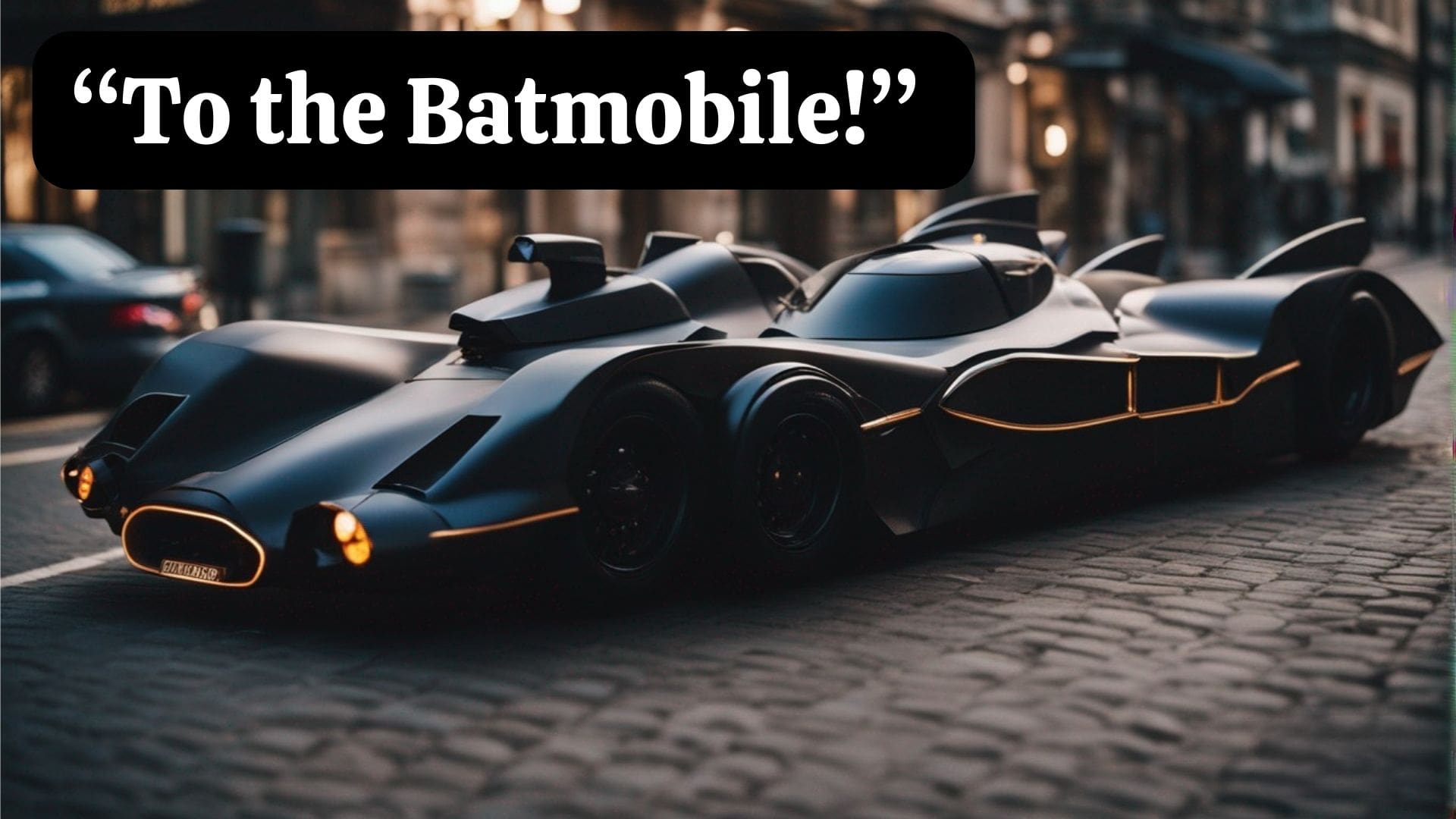 To the Batmobile!