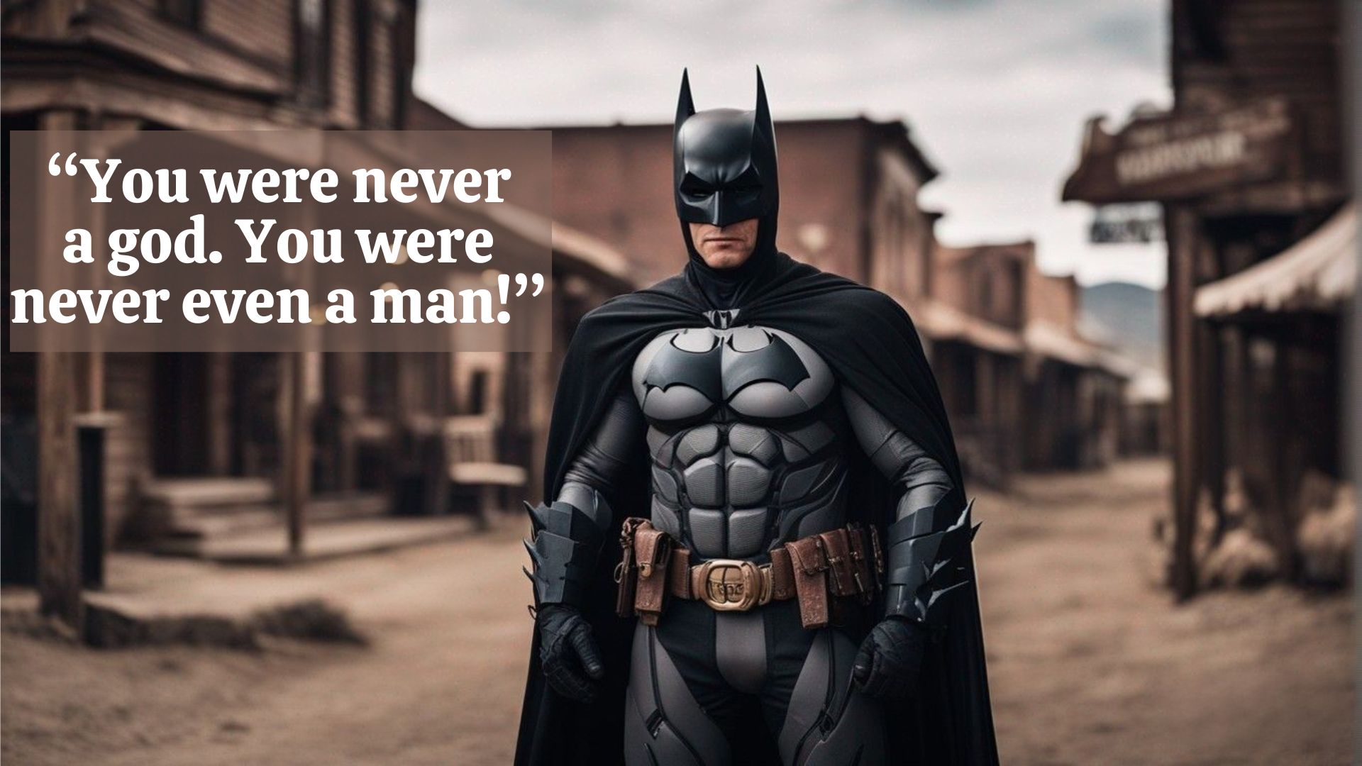 Batman Quote - You were never a god. You were never even a man!