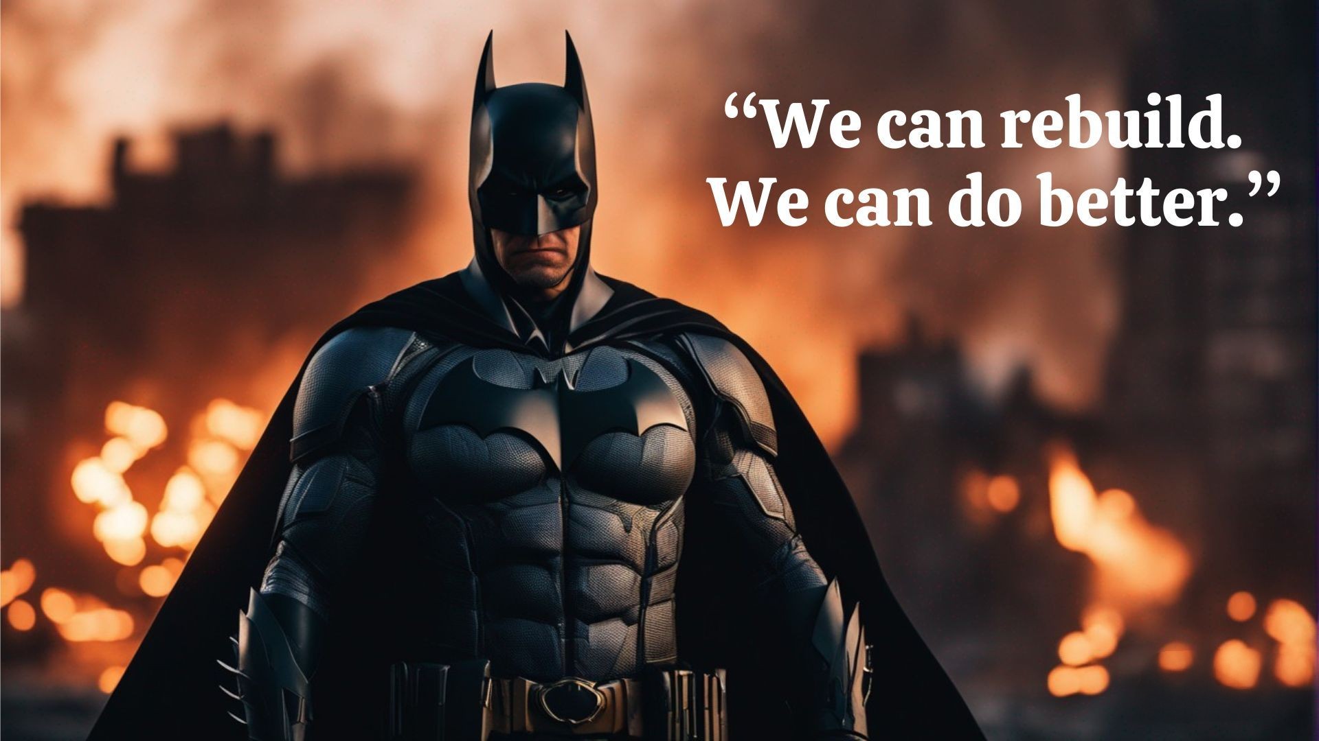 Batman Quote - We Can Rebuild. We Can Do Bette